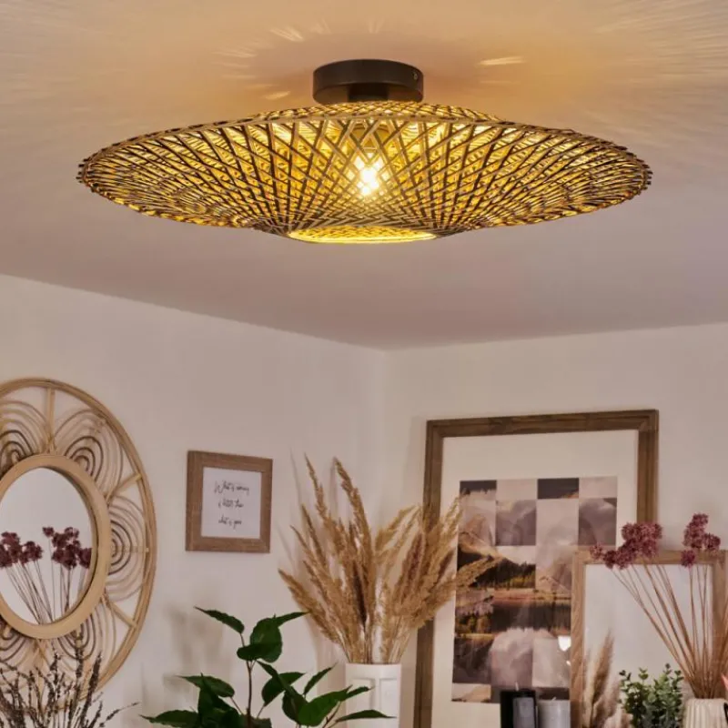 Style Boho-Chic-hofstein Plafonnier Shelbourne Noir, 1 lumière