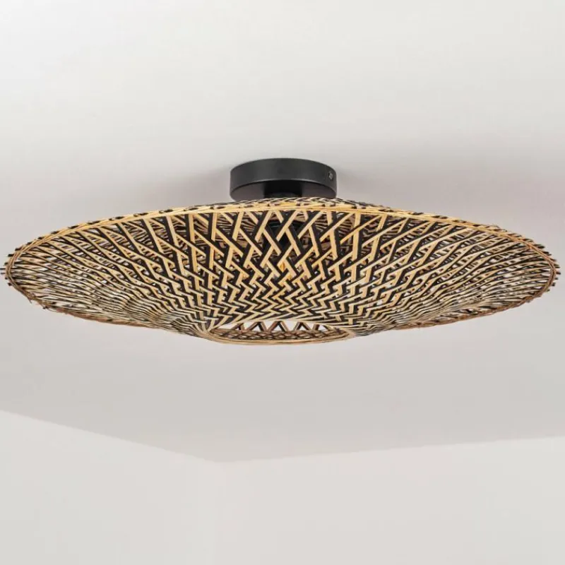 Style Boho-Chic-hofstein Plafonnier Shelbourne Noir, 1 lumière