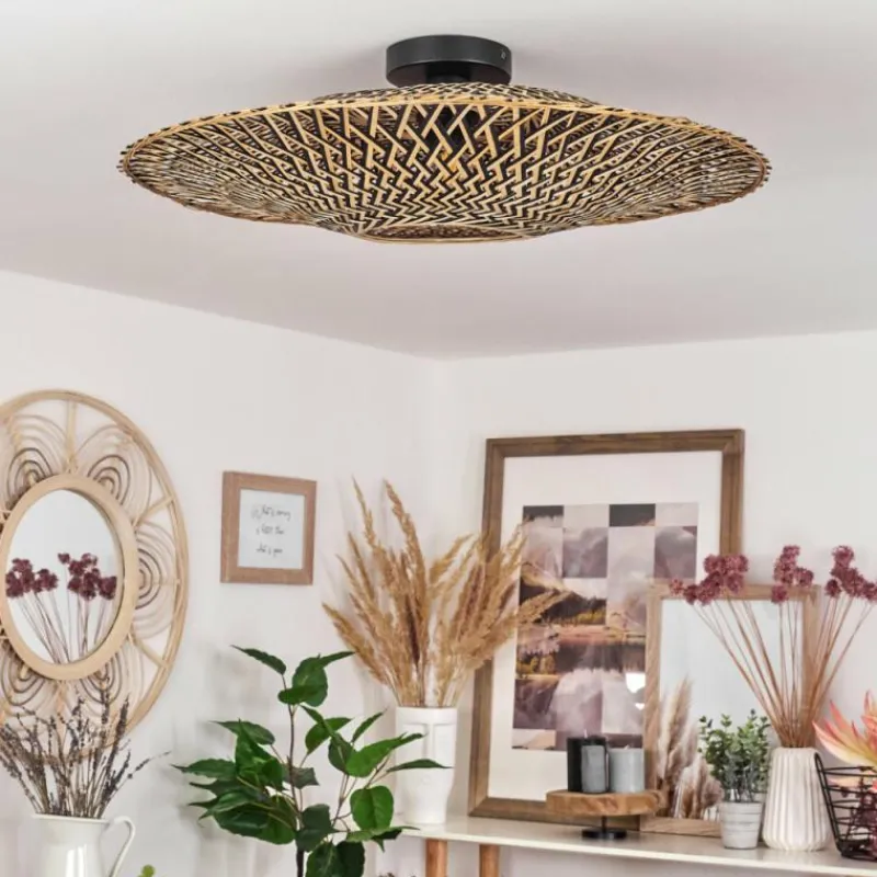 Style Boho-Chic-hofstein Plafonnier Shelbourne Noir, 1 lumière