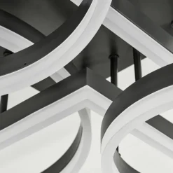 hofstein Plafonnier Sistelo LED Noir, 1 lumière