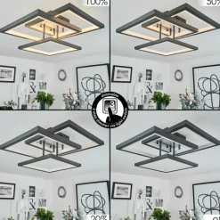 hofstein Plafonnier Solaro LED Gris, 1 lumière