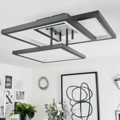 hofstein Plafonnier Solaro LED Gris, 1 lumière