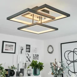 hofstein Plafonnier Solaro LED Gris, 1 lumière