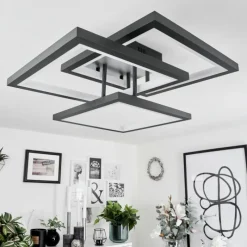 hofstein Plafonnier Solaro LED Gris, 1 lumière