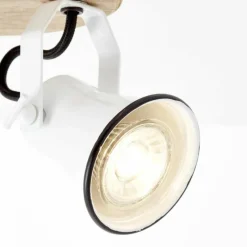 Luminaires Rustiques-Luminaires Brilliant Plafonnier à spots Brilliant Seed Bois foncé, Blanc, 3 lumières