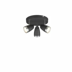 Luminaires Globo Lighting Plafonnier à spots rond Globo Nero LED Anthracite, 3 lumières* Spots Et Projecteurs
