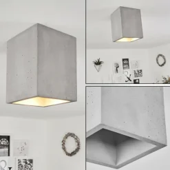 hofstein Plafonnier Stettler Gris, 1 lumière