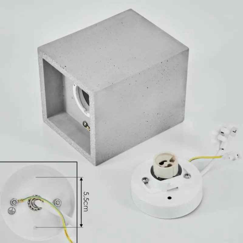 hofstein Plafonnier Stettler Gris, 1 lumière