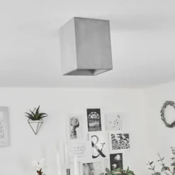 hofstein Plafonnier Stettler Gris, 1 lumière