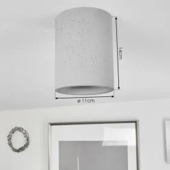 hofstein Plafonnier Stettler Gris, 1 lumière