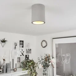 hofstein Plafonnier Stettler Gris, 1 lumière