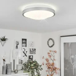 hofstein Plafonnier Subles LED Argenté, Blanc, 1 lumière, Détecteur de mouvement