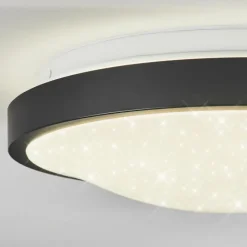 hofstein Plafonnier Subles LED Noir, Blanc, 1 lumière, Détecteur de mouvement