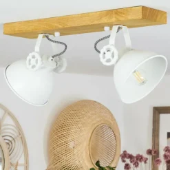 Luminaires Scandinaves-hofstein Plafonnier Svanfolk Écru, Blanc, 2 lumières