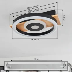 Luminaires Scandinaves-hofstein Plafonnier Taboneira LED Écru, Noir, Blanc, 1 lumière