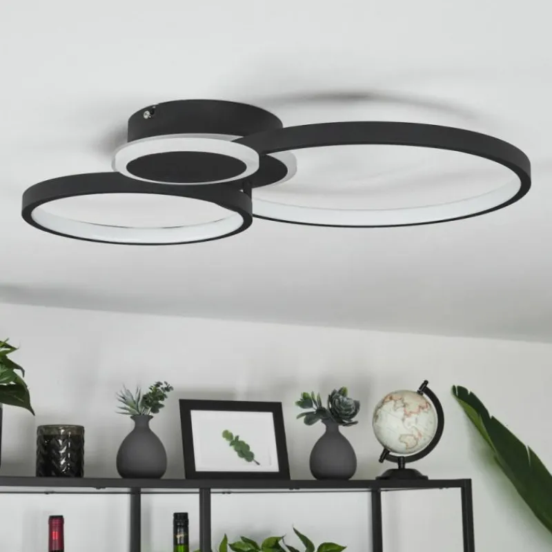 hofstein Plafonnier Tagsdorff LED Noir, Blanc, 1 lumière