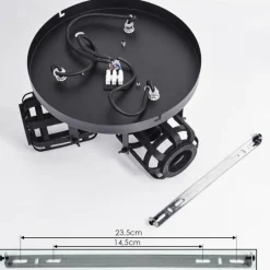 Luminaires Scandinaves-hofstein Plafonnier Teheran Noir, 3 lumières