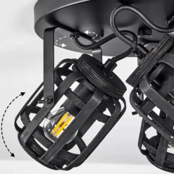 Luminaires Scandinaves-hofstein Plafonnier Teheran Noir, 3 lumières