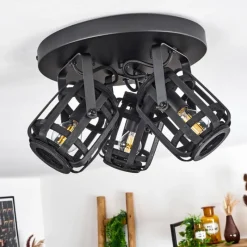 Luminaires Scandinaves-hofstein Plafonnier Teheran Noir, 3 lumières