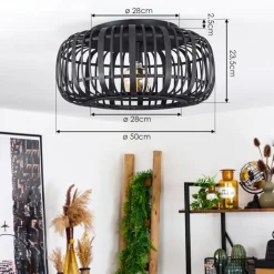 Luminaires Scandinaves-hofstein Plafonnier Teheran Noir, 1 lumière