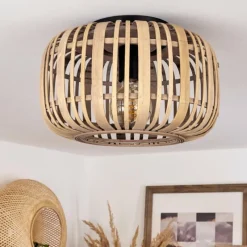 Luminaires Scandinaves-hofstein Plafonnier Teheran Noir, 1 lumière