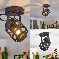 Luminaires Scandinaves-hofstein Plafonnier Teheran Noir, 1 lumière