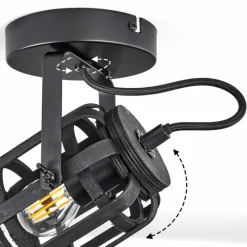 Luminaires Scandinaves-hofstein Plafonnier Teheran Noir, 1 lumière