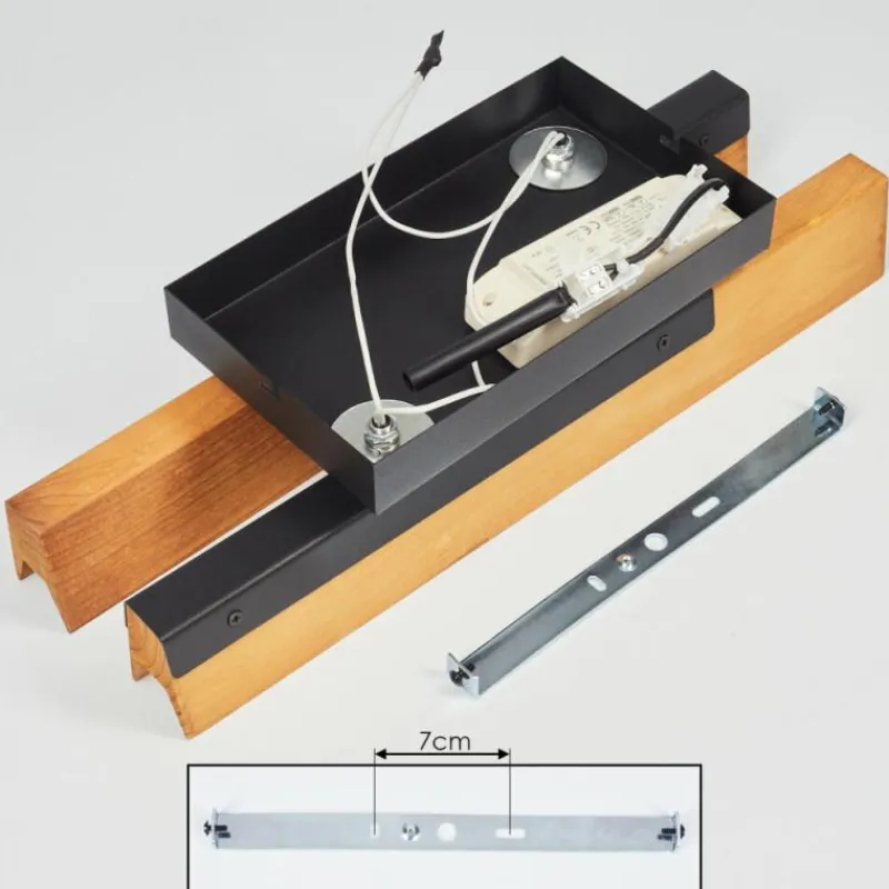 Luminaires Scandinaves-hofstein Plafonnier Teira LED Écru, Noir, 2 lumières