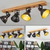 Lampes Dorées-hofstein Plafonnier Tina Brun, Noir, 4 lumières