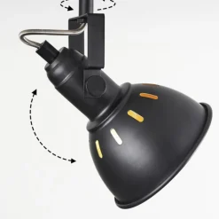 Lampes Dorées-hofstein Plafonnier Tina Chrome, Écru, Noir, 4 lumières