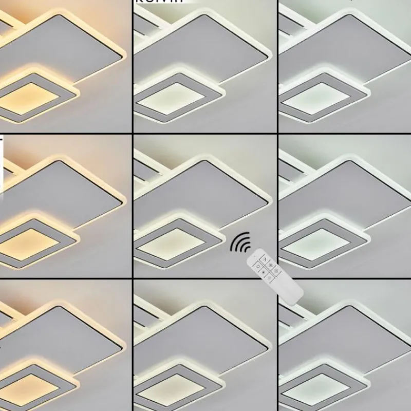 hofstein Plafonnier Tomazes LED Blanc, 1 lumière, Télécommandes