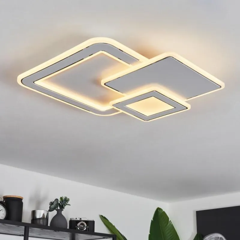 hofstein Plafonnier Tomazes LED Blanc, 1 lumière, Télécommandes