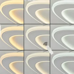 hofstein Plafonnier Tomazes LED Blanc, 1 lumière, Télécommandes