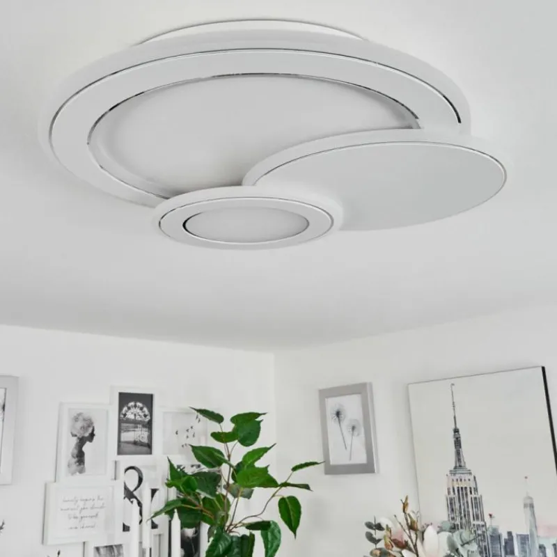 hofstein Plafonnier Tomazes LED Blanc, 1 lumière, Télécommandes