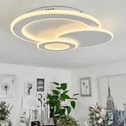 hofstein Plafonnier Tomazes LED Blanc, 1 lumière, Télécommandes