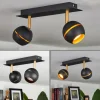 Lampes À Boules-hofstein Plafonnier Tome LED Laiton, Noir, 2 lumières