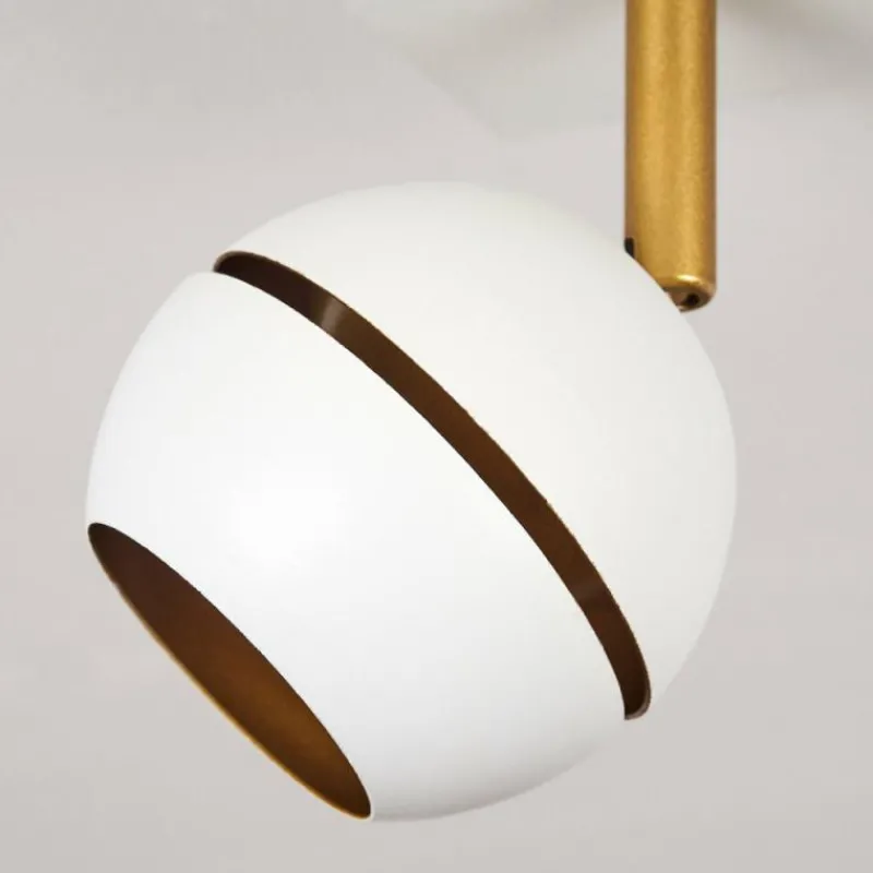 Lampes À Boules-hofstein Plafonnier Tome LED Laiton, Blanc, 2 lumières