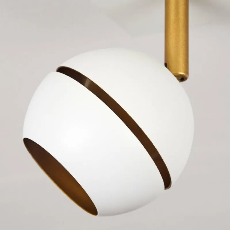 Lampes À Boules-hofstein Plafonnier Tome LED Laiton, Blanc, 4 lumières