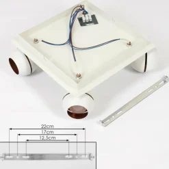 Lampes À Boules-hofstein Plafonnier Tome LED Laiton, Blanc, 4 lumières
