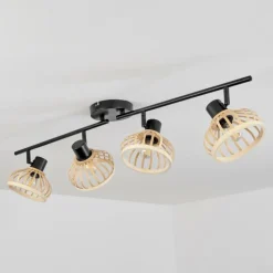 Luminaires Scandinaves-hofstein Plafonnier Totui Noir, 4 lumières