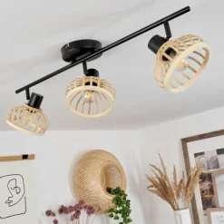 Luminaires Scandinaves-hofstein Plafonnier Totui Noir, 3 lumières