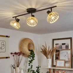 Luminaires Scandinaves-hofstein Plafonnier Totui Noir, 3 lumières