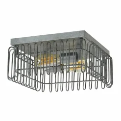 Lampes Industrielles-hofstein Plafonnier Trax Anthracite, 2 lumières