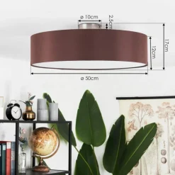 Lampes En Tissu-hofstein Plafonnier Tveid Nickel mat, 3 lumières