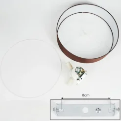 Lampes En Tissu-hofstein Plafonnier Tveid Nickel mat, 3 lumières