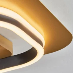 Lampes Dorées-hofstein Plafonnier Valduge LED Or, Noir, 1 lumière