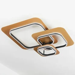 Lampes Dorées-hofstein Plafonnier Valduge LED Or, Noir, 1 lumière