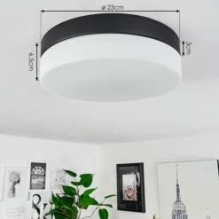 hofstein Plafonnier Valpedre Noir, 2 lumières