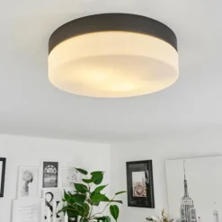 hofstein Plafonnier Valpedre Noir, 2 lumières