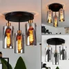 Suspension Verre Fumé-hofstein Plafonnier Vaurois Laiton, Noir, 3 lumières